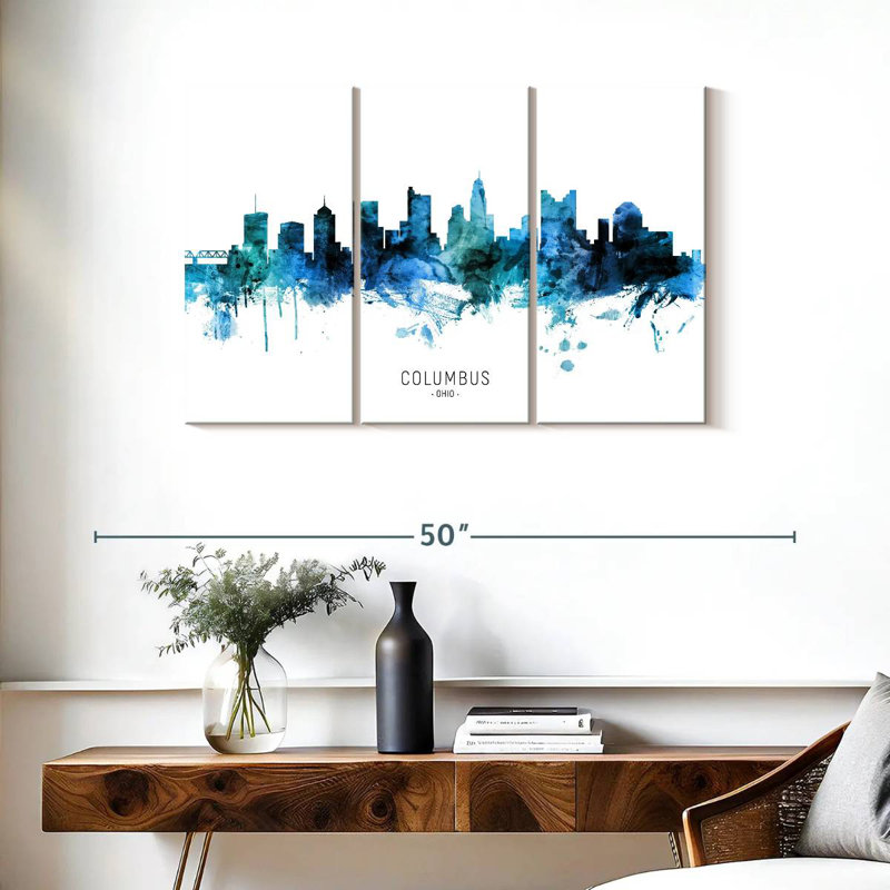 Rorry Columbus Ohio Skyline VII, 24" H x 38" W