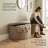 Curved Upholstered Storage Stool