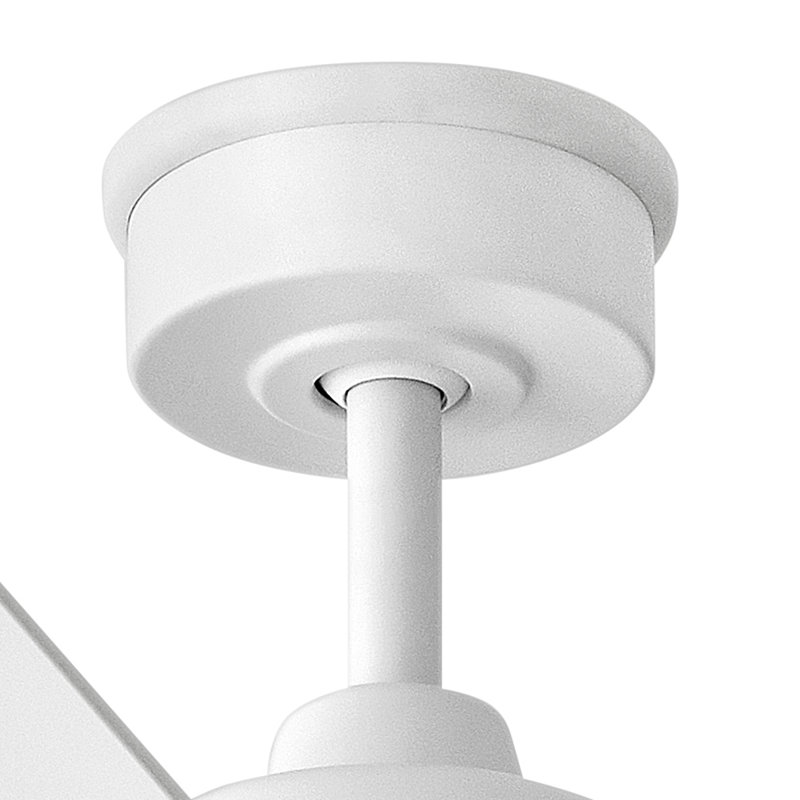 52" 5 - Blade LED Smart Standard Ceiling Fan with Remote Control and Light Kit Included, Matte White