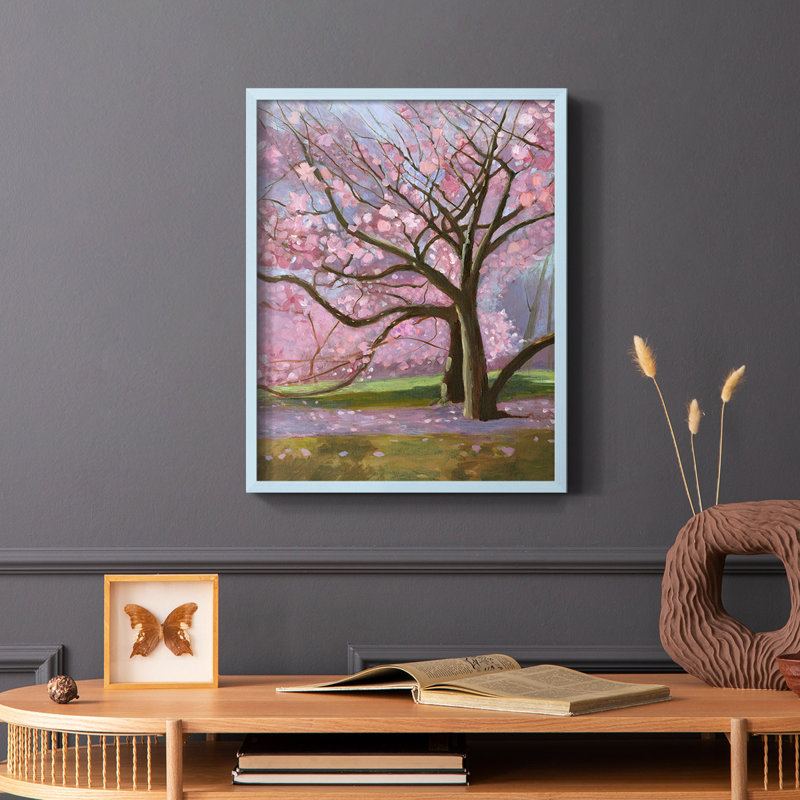 Maggie Framed Print - Solid Wood, Blue, 10" H x 8" W