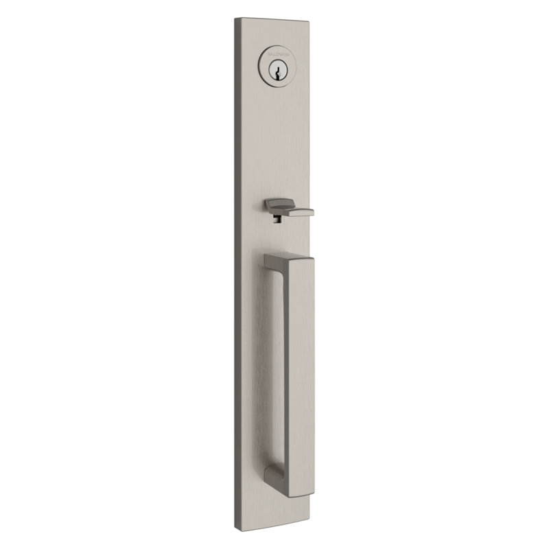 Baldwin Santa Cruz Emergency Egress Handleset, Satin Nickel