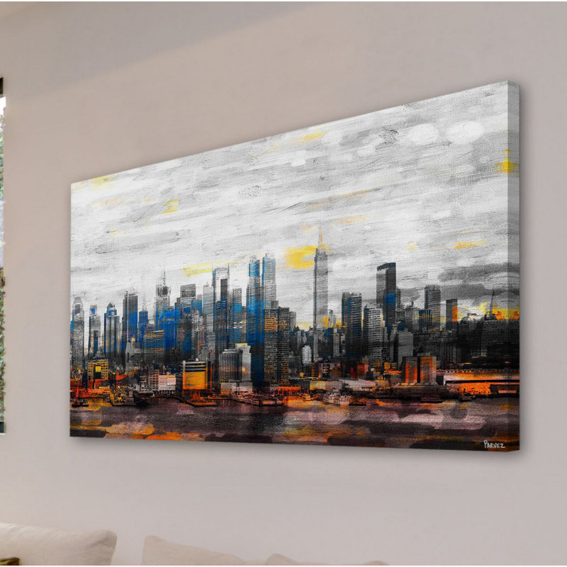 «New York Colors», reproduction d'art sur toile tendue, H 6 po x l 12 po x P 1,5 po