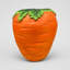 Carrot Resin Accent Stool, 14.2 x 16.5 Inches, Orange Red