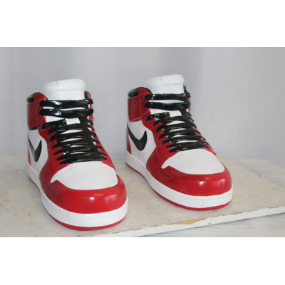 Nifao Collection Oversized Red and White Nike Dunk Resin Statue 19" x 7" x 12"H