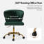 Petillo Swivel Velvet Office Task Chair with Adjustable Height and Padded Cushion-731304325