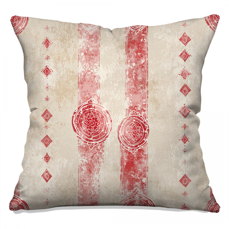 Coussins décoratifs Red Beige, 16 x 16 inches