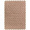 Tapis à carreaux orange brûlé / crème à poils longs Walker