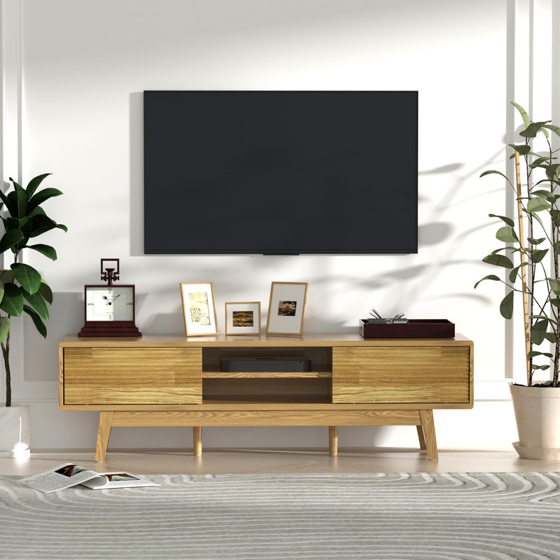 Brosch 59" TV Console, Mid Century Modern Media Console for 55/60/65 Inch TV
