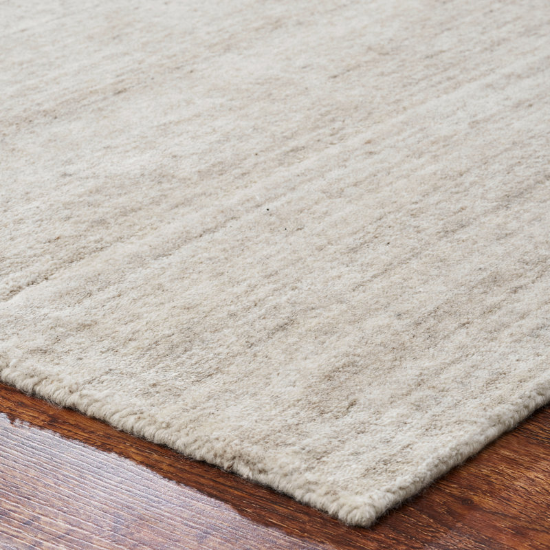 Chino Hand-Woven Ivory Area Rug, Beige, Rectangle 9'6" x 13'