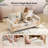 Modern Farmhouse Velvet Upholstery Loveseat With Frame Compact 2-Seater Couch For Small Space-1202126065
