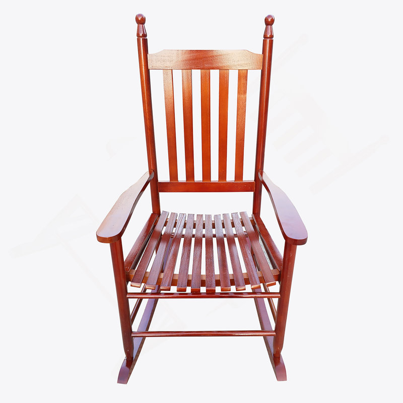 Chaise berçante en bois, Brun