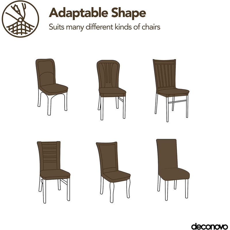 Polyester Dining Chair Slipcover, Taupe