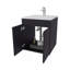 Meuble-lavabo avec deux portes Shoshoni, wengé-704055722