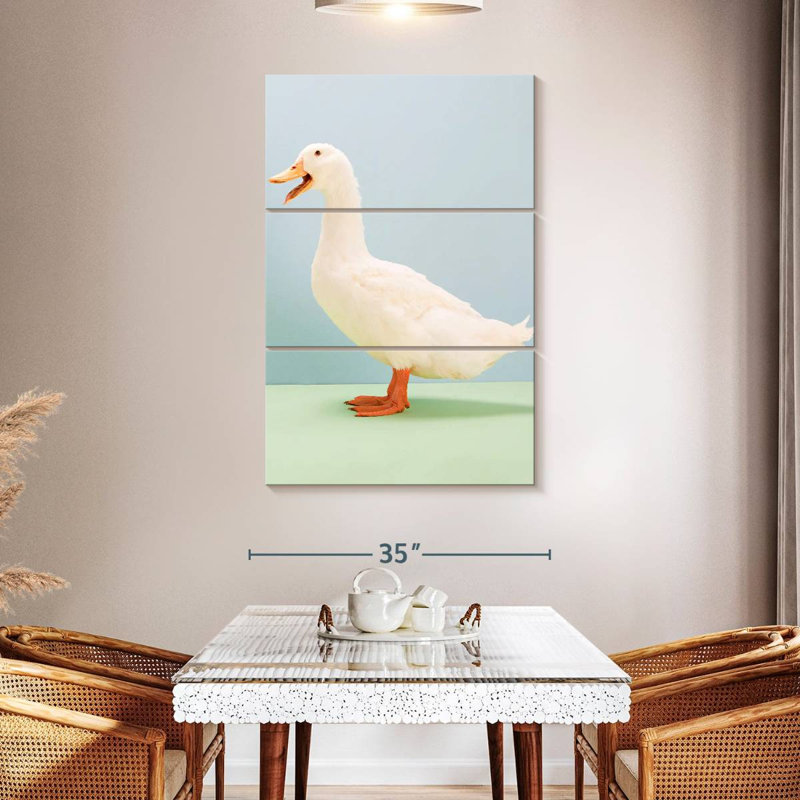Brampt Quacking White Duck, 50" H x 32" W