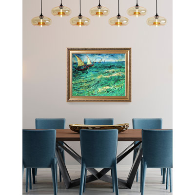 Reproduction d'art par Vincent Van Gogh, bateaux de pêche en mer par Vincent Van Gogh