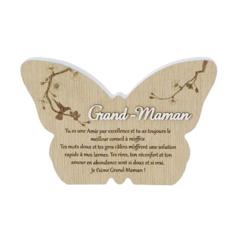 Enseigne en forme de papillon «Grand-Maman»