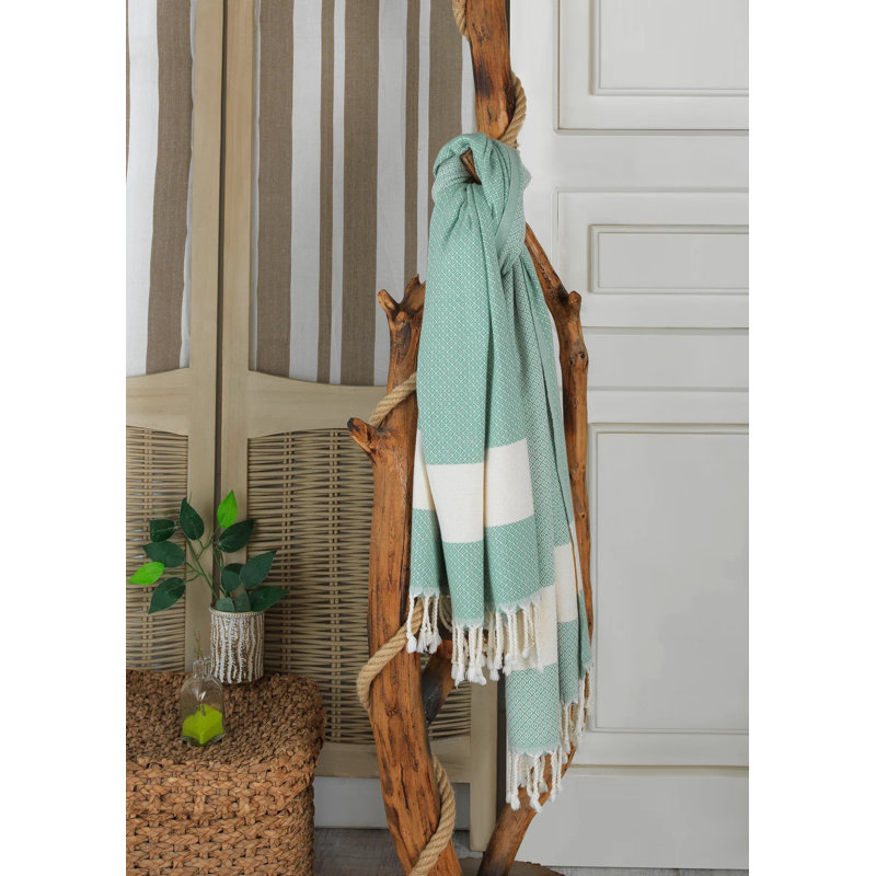 2-Pack Turkish Beach Towels, 100% Cotton Sand-Free Peshtemal Blanket, Teal