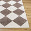 Tapis rectangulaire en polyester tissé à la machine à motif géométrique beige clair-1342657790