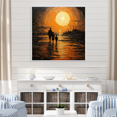 Beach Silhouettes Sunset V