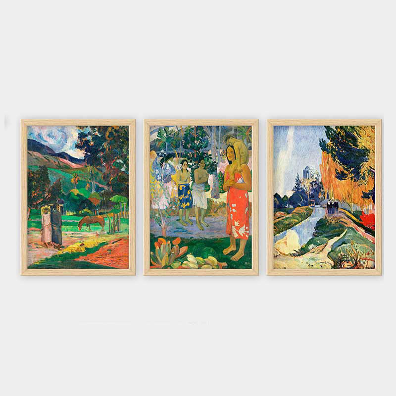 Stunning Decorative Framed Painting Set (3 Pieces), 21.7 x 29.5 Inches Each | 100% Wooden Frame with 0.8 Inch Polystyrene | UV Digital Printing | Perfect for Living Room, Office & Gallery Wall Decor