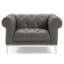 Fauteuil Chesterfield en cuir capitonné à boutons Idyll-1654252741