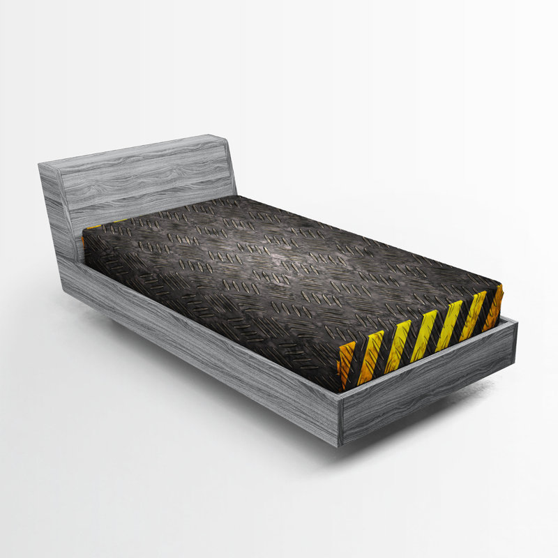 Ensemble de 2 drap-housse Ambesonne Construction, Drap-housse de taille simple