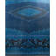 Tapis unique noué à la main Fine Vibrance - bleu, 8 pi 10 po x 12 pi 4 po