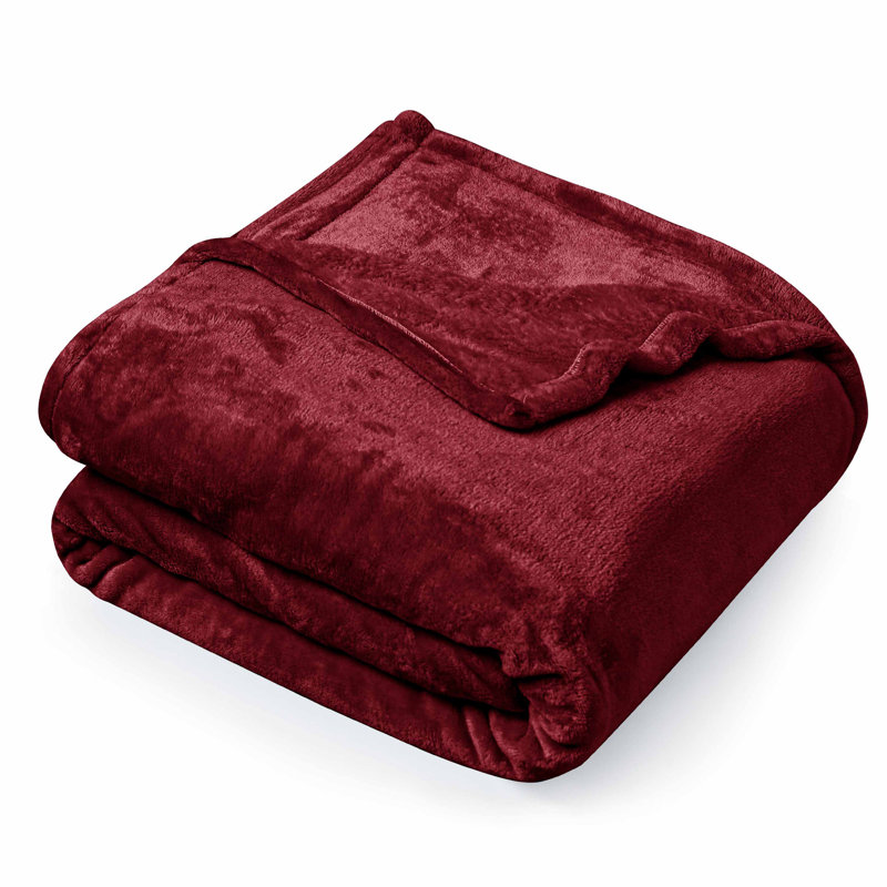 Emmitsburg Plain Weave / Muslin Throw Blanket, 150cm W x 200cm L, Burgundy