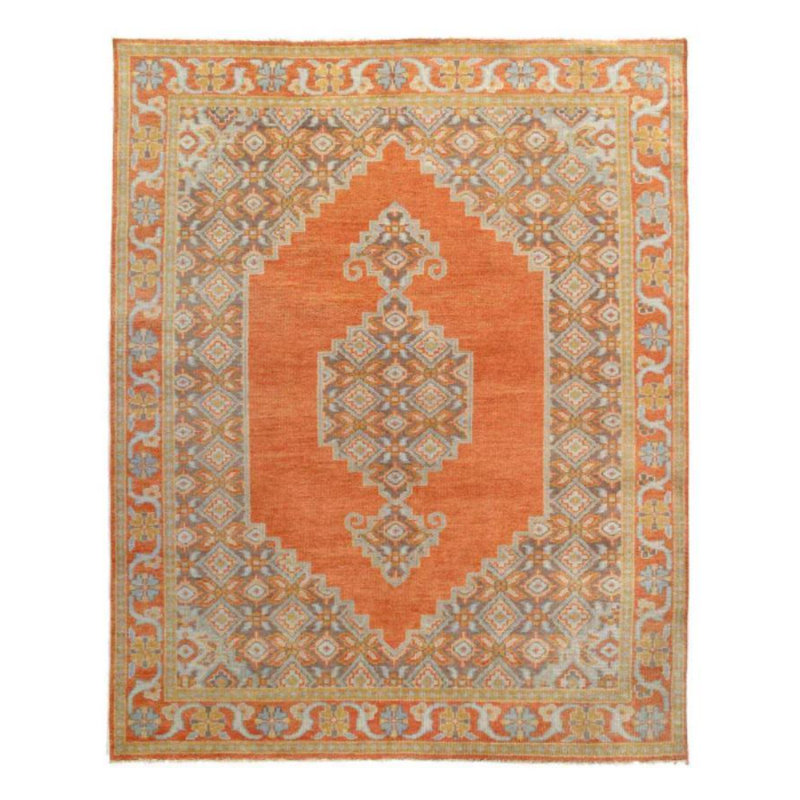 Oriental Area Rug in Rust