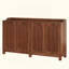 Armoire buffet de 57 pouces de style campagnard, console de rangement à 4 portes avec tablettes réglables, pieds en bois massif résistant à l'humidité pour cuisine, salle à manger et salon