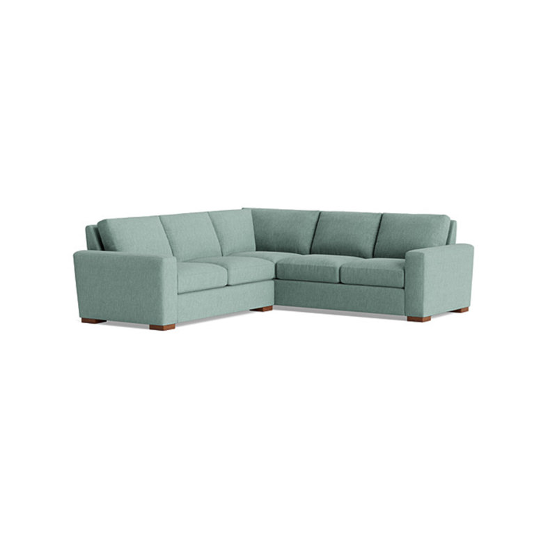 Couch Potato Sectional, Right Hand Facing, Performance Weave - Spa