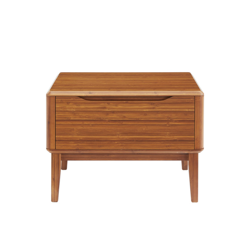 Rancourt 1 - Drawer Solid Wood Nightstand, Brown