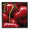 Gros plan sur des cerises rouges juteuses par Alma'ch - Peinture sur bois à cadre flottant