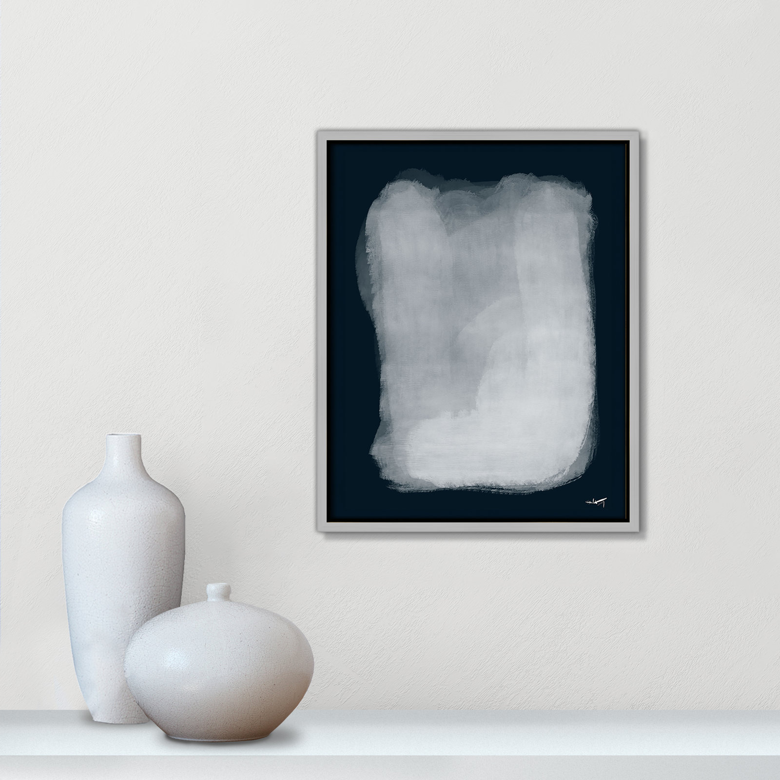 Gelder "Calme 001" Print by N.Atelier, Silver, 15.5" H x 12.5" W