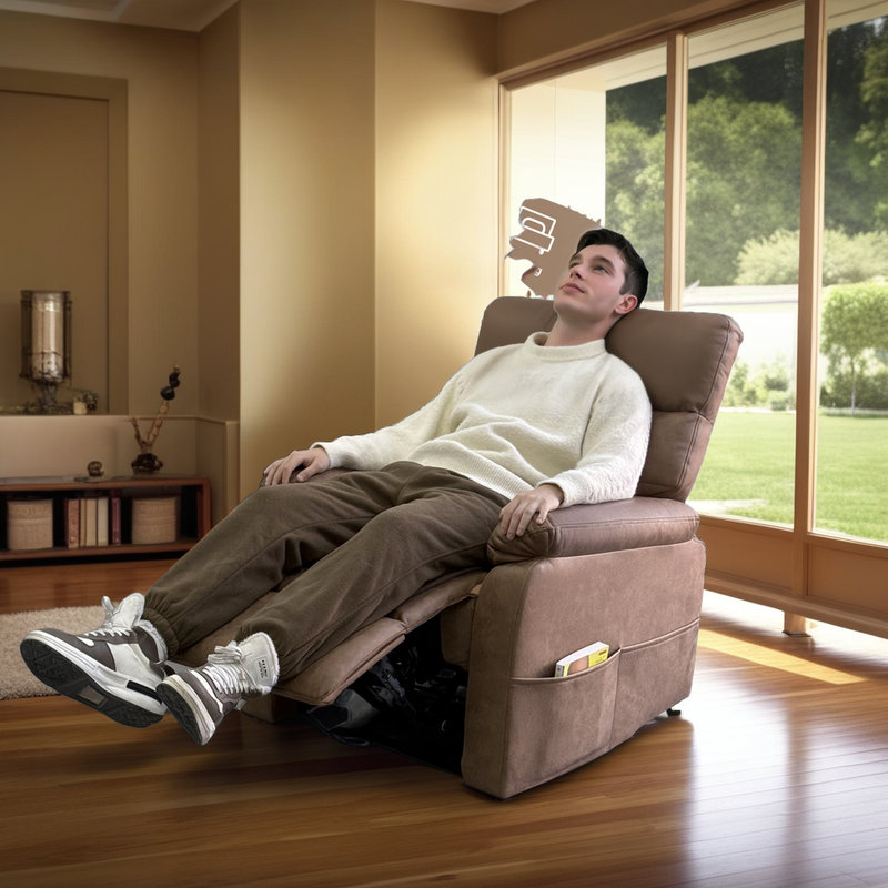 Fauteuil inclinable électrique pivotant à 270 ° - commande à bouton tactile - charge USB - support moelleux - assemblage facile?