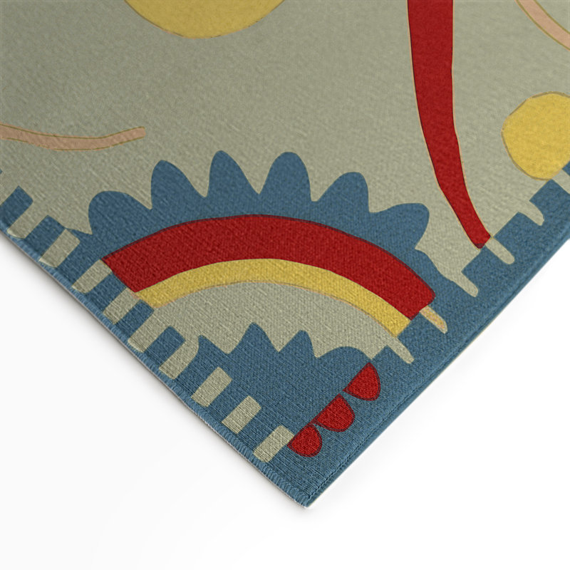 Retro Twist Indoor And Outdoor Area Rug, Rectangle 4' x 6'