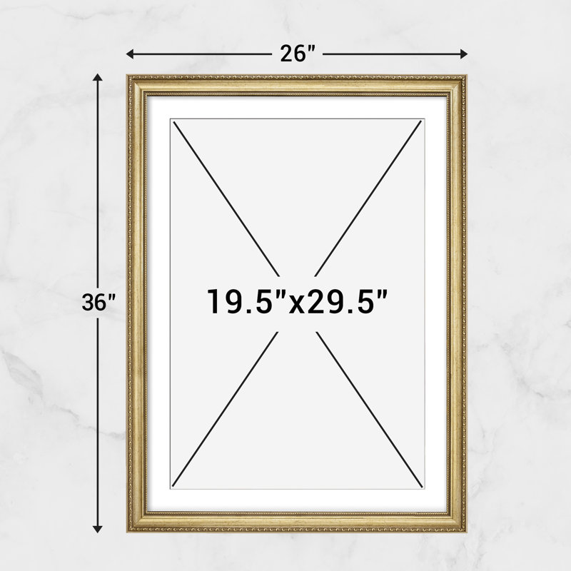Art mural encadré rétro 26 "x 36", Framed Print With Mat, H 36 po x l 26 po