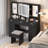 Safta Makeup Vanity with LED Mirror and Built-in Outlets-682700675