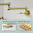Single Hole Wall Mounted Swing Arm Folding Pot Filler Kitchen Faucet With Double Handles-106838115