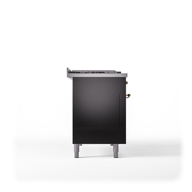 ILVE Nostalgie II, cuisinière à double combustible de 48 po, 5 brûleurs, plaque chauffante, surface de cuisson française