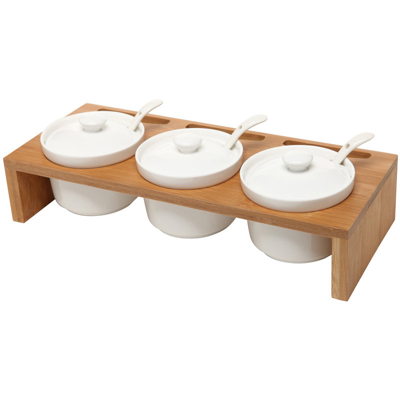 4 Piece Condiment Server Set