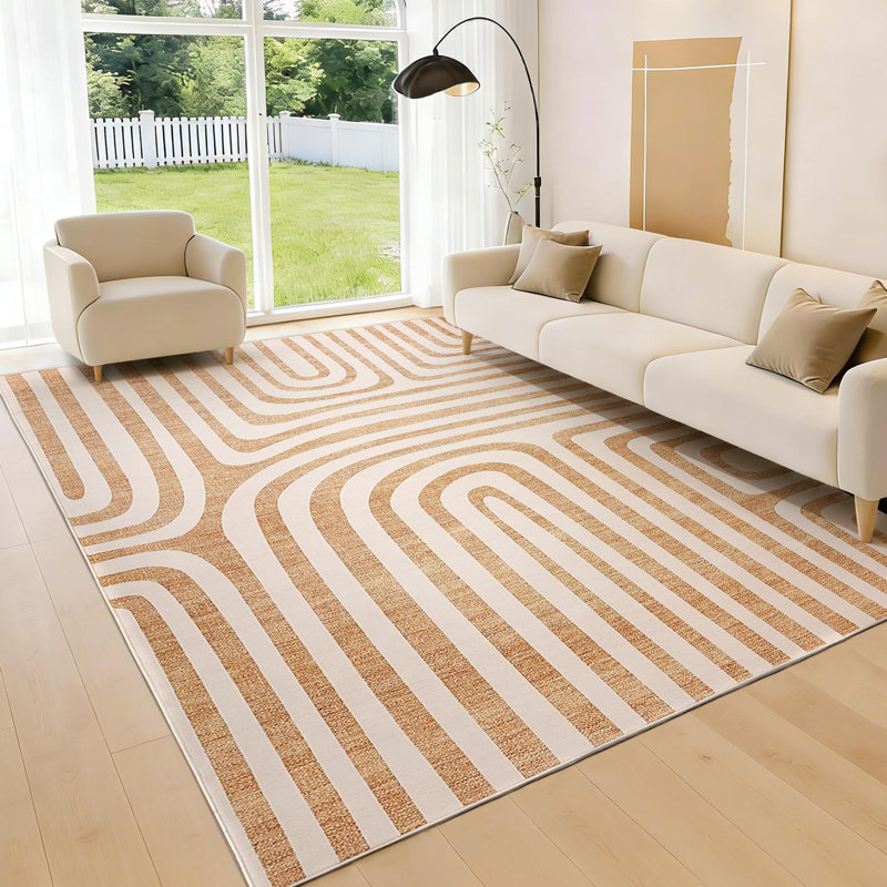 Area Rugs, Abstract Modern Washable Rugs, Non-Slip Low-Pile Soft Floor Carpet for Bedroom, Living Room, Dining Room