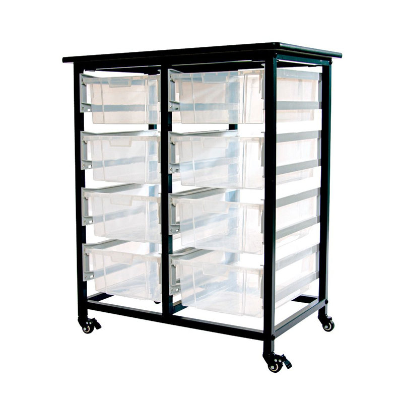 Commode de rangement 8 tiroirs Garlington, Transparent