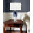 Sabbia 28 in. Blue and White Table Lamp