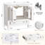 30" Solid Wood Frame Freestanding Bathroom Vanity with Sink, Door Organizer-66773590-34889120