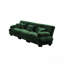Canapé modulaire 3 places parfait pour les petits appartements Canapé modulaire à assise profonde, canapé en chenille, meubles rembourrés doux et confortables pour salon, appartement, studio, bureau, chenille, vert