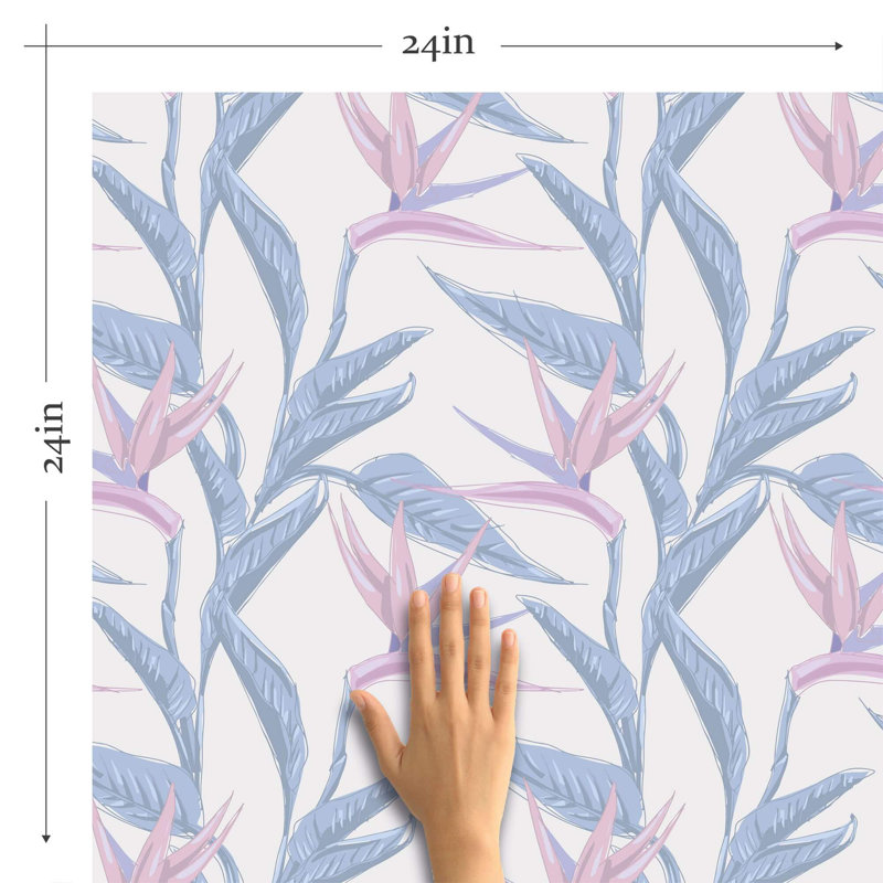 Peel & Stick Floral Tile, 48" L x 24" W