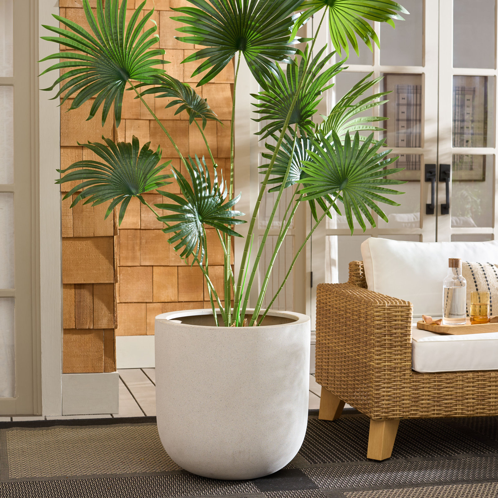 22" Pot Planter, Beige