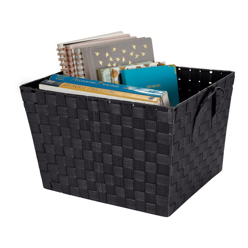 Panier de plastique, Grand, Noir, 4