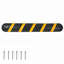 Caoutchouc Speed Bump 72 x 11,8 x 1,8 po 1 paquet de 2 rampes de protection de câble noir / jaune avec capacité de 22 000 lb et vis d'extension